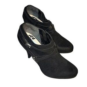 FERGILICIOUS chrissy Black High Heel Ankle Boots With Straps & Buckle Detail 7‎
